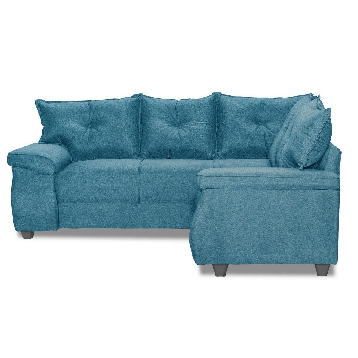 INTERMUEBLES - Sofá Seccional 5 cuerpos FORTALEZA 210x75x203 cm Azul