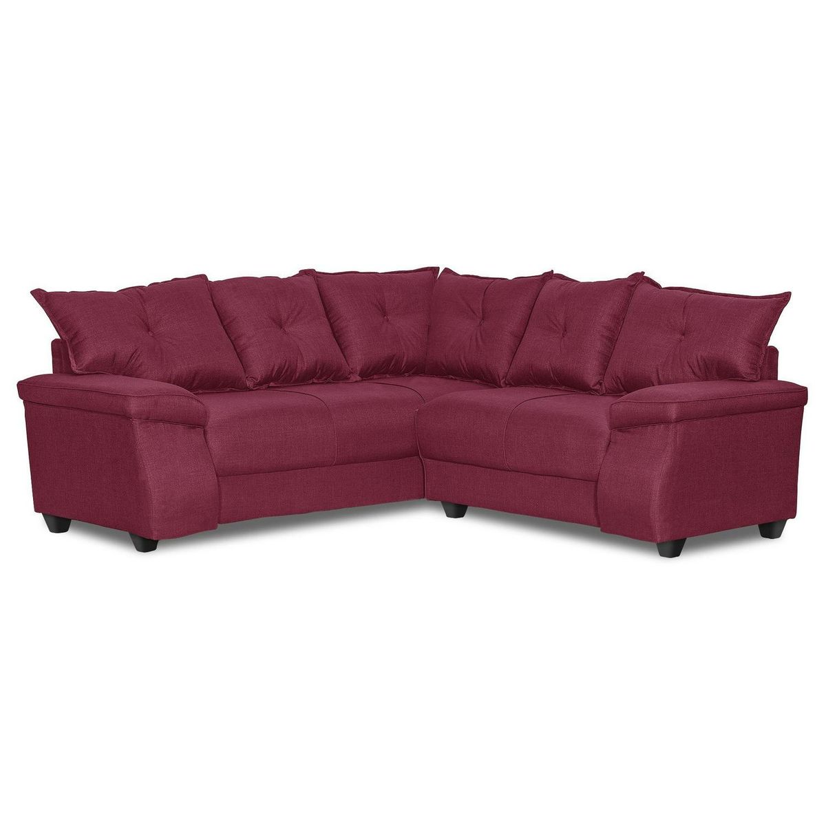 INTERMUEBLES - Sofá Seccional 5 cuerpos FORTALEZA 210x75x203 cm Burdeo