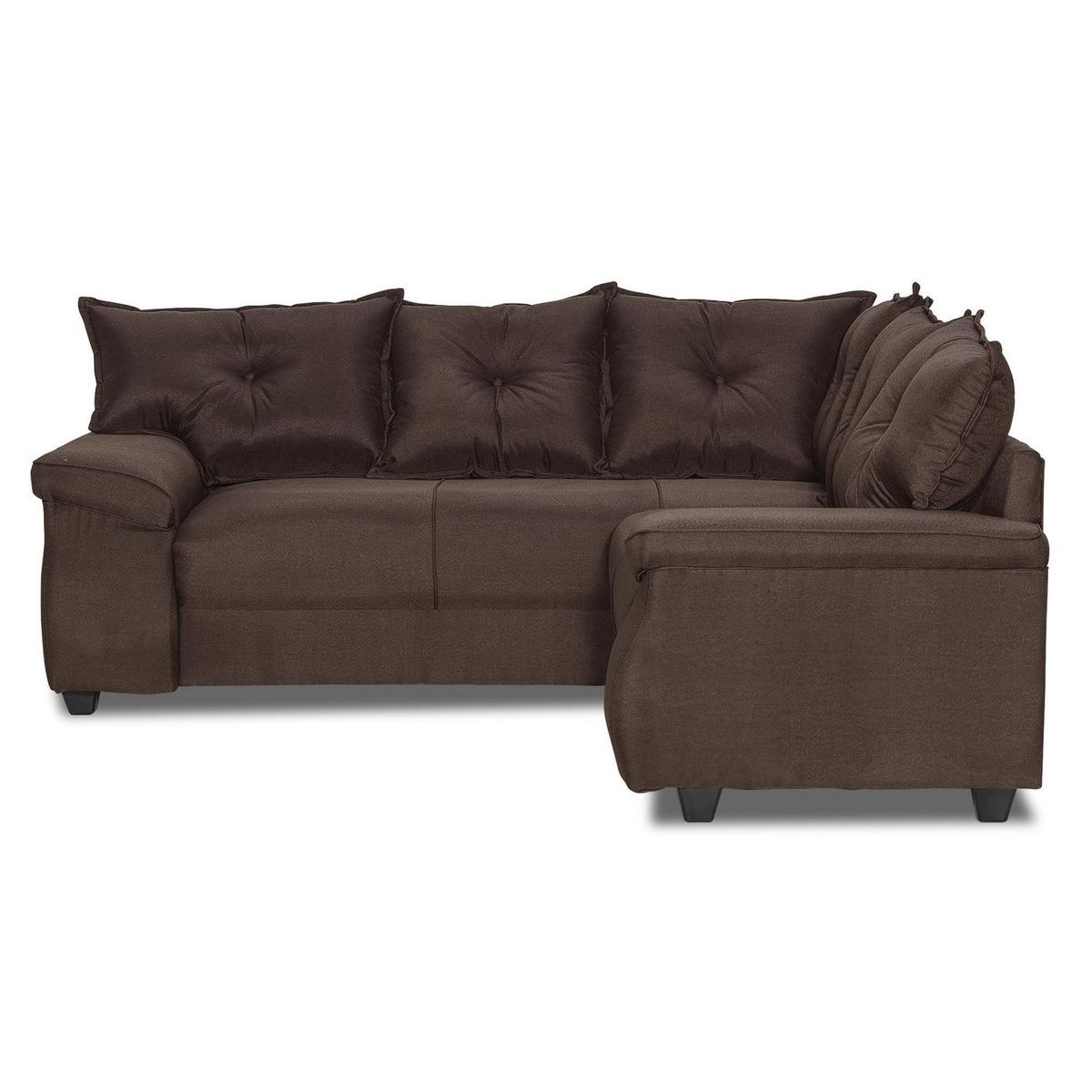 INTERMUEBLES - Sofá Seccional 5 cuerpos FORTALEZA 210x75x203 cm Chocolate