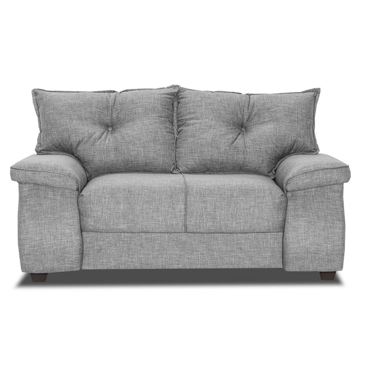 INTERMUEBLES - Sofá 2 cuerpos FORTALEZA 156x90x80 cm Gris claro