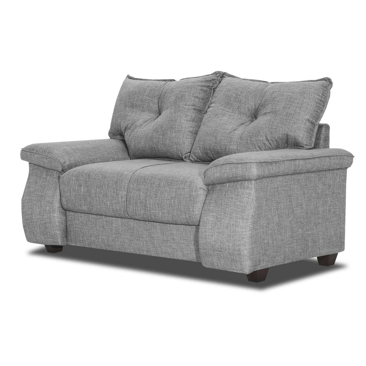 INTERMUEBLES - Sofá 2 cuerpos FORTALEZA 156x90x80 cm Gris claro