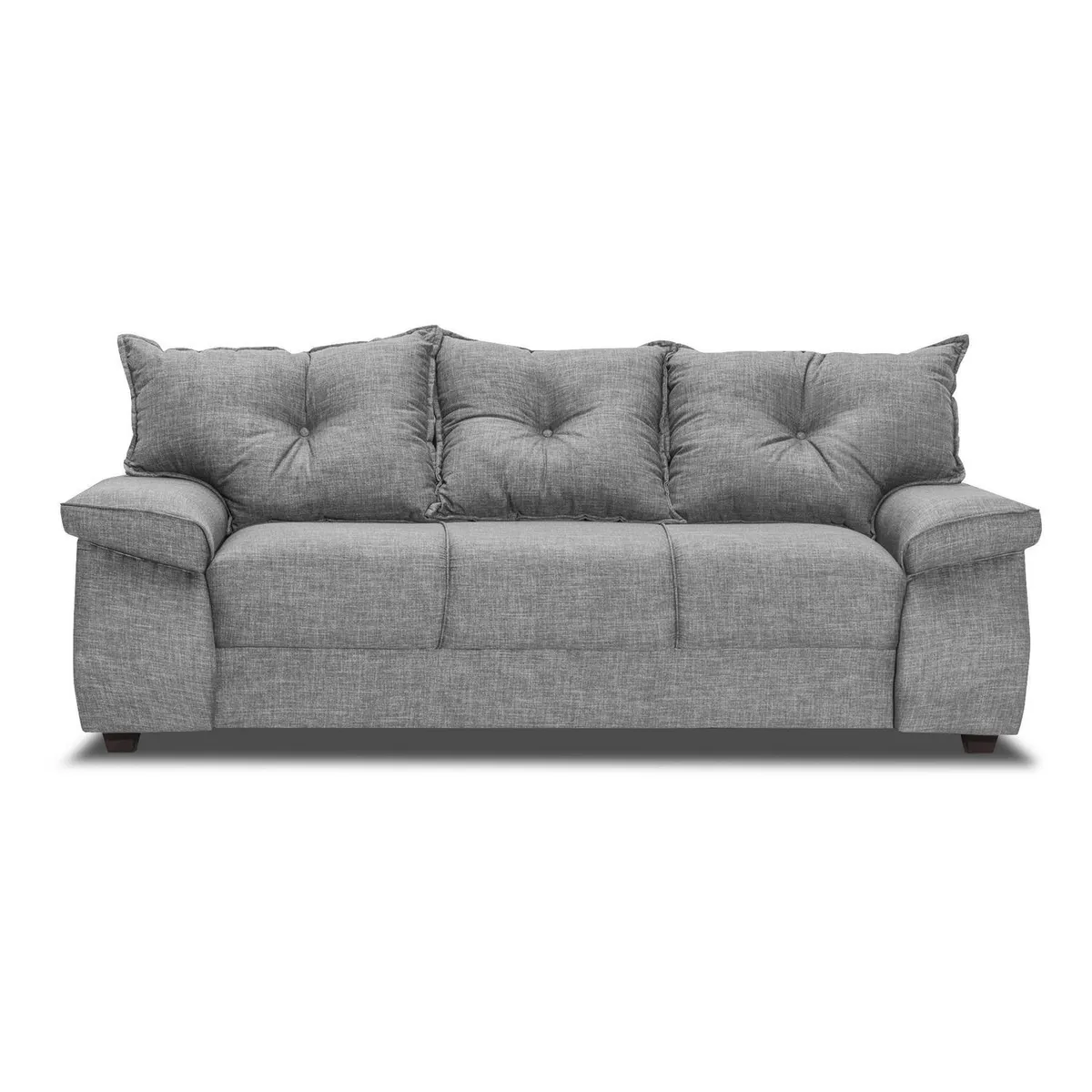 INTERMUEBLES - Sofá 3 cuerpos FORTALEZA 222x92x78 cm Gris claro