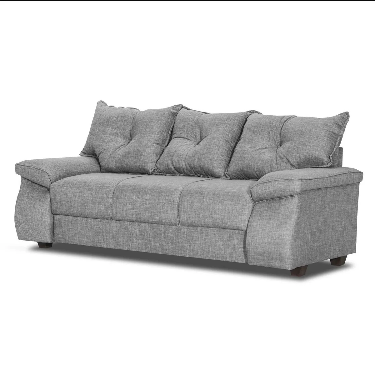INTERMUEBLES - Sofá 3 cuerpos FORTALEZA 222x92x78 cm Gris claro