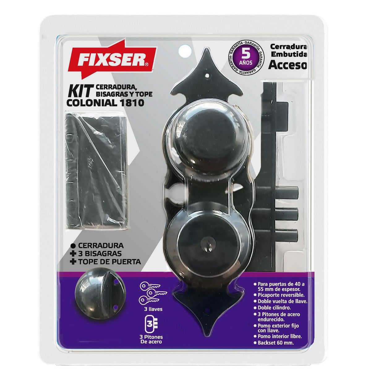 FIXSER - Kit Acceso cerradura Colonial 1810
