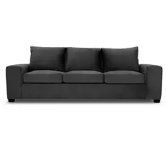 INNOVAMUEBLES - Sofá 3 cuerpos SENNA 259x94x82 cm Negro