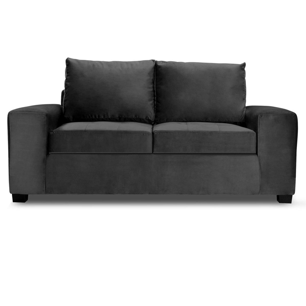 INTERMUEBLES - Sofá 2 cuerpos SENNA 192x94x82 cm Negro