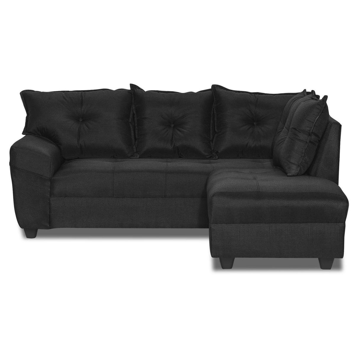 INTERMUEBLES - Sofá Seccional 4 cuerpos AUSTRALIA 198x93x175 cm Negro