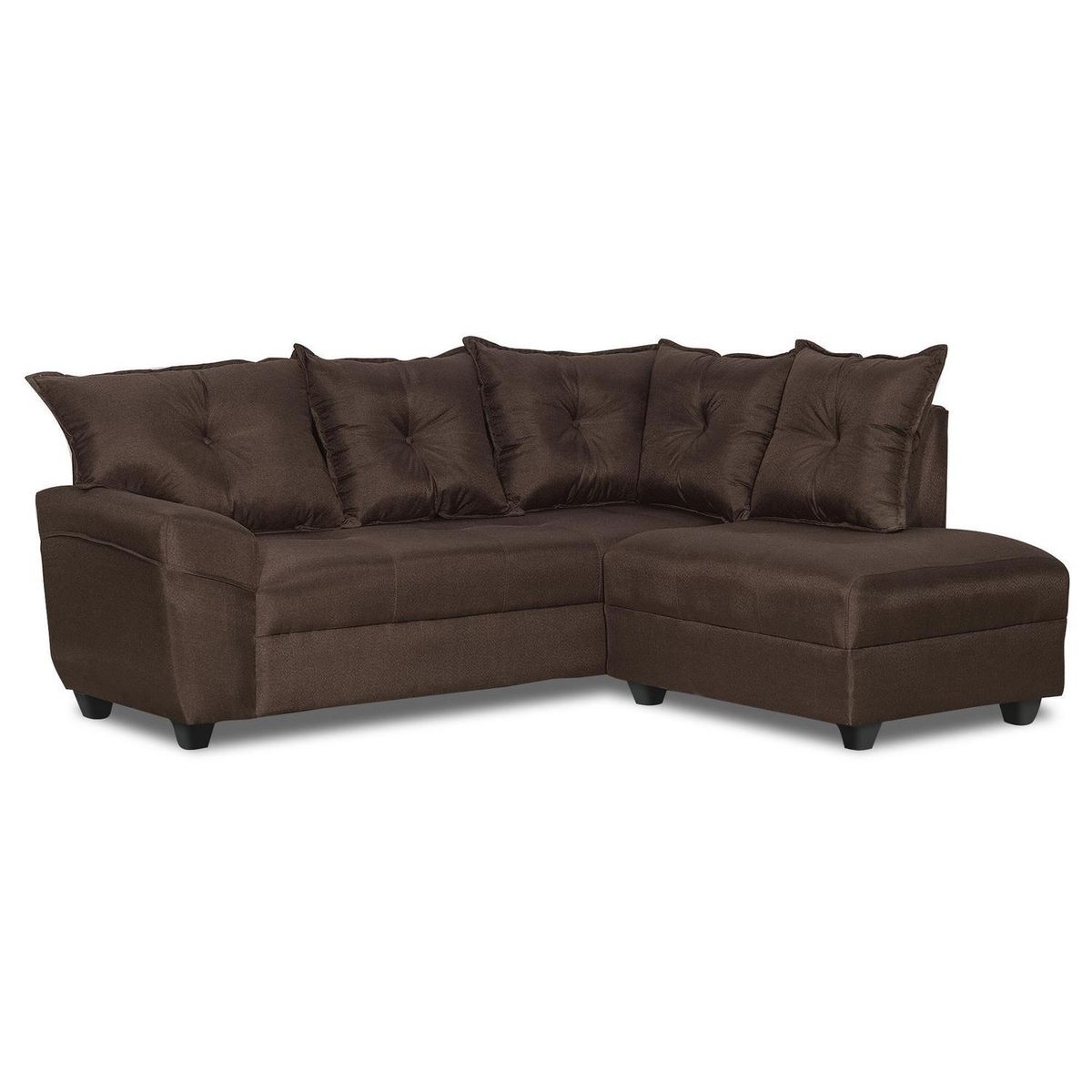 INTERMUEBLES - Sofá Seccional 4 cuerpos AUSTRALIA 198x93x175 cm Chocolate