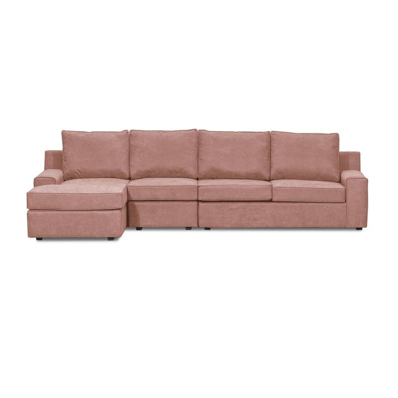 INNOVAMUEBLES - Sofá Seccional 5 cuerpos BURANO 341x93x160 cm Rosa