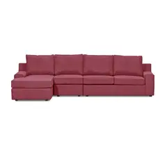 INNOVAMUEBLES - Sofá Seccional 5 cuerpos BURANO 341x93x160 cm Burdeo