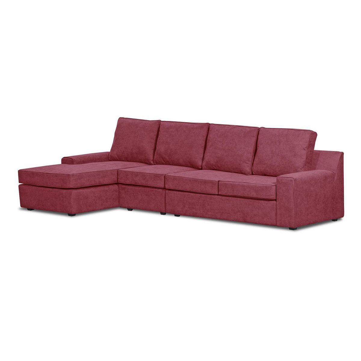 INTERMUEBLES - Sofá Seccional 5 cuerpos BURANO 341x93x160 cm Burdeo