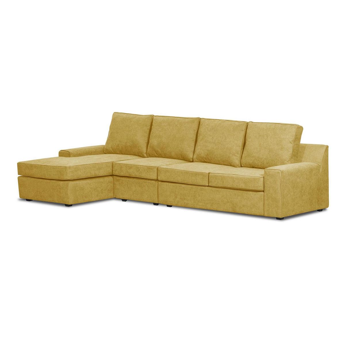 INTERMUEBLES - Sofá Seccional 5 cuerpos BURANO 341x93x160 cm Mostaza