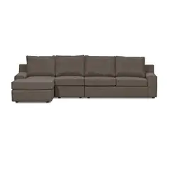 INNOVAMUEBLES - Sofá Seccional 5 cuerpos BURANO 341x93x160 cm Chocolate
