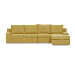 INTERMUEBLES - Sofá Seccional 5 cuerpos BURANO 341x93x160 cm Amarillo