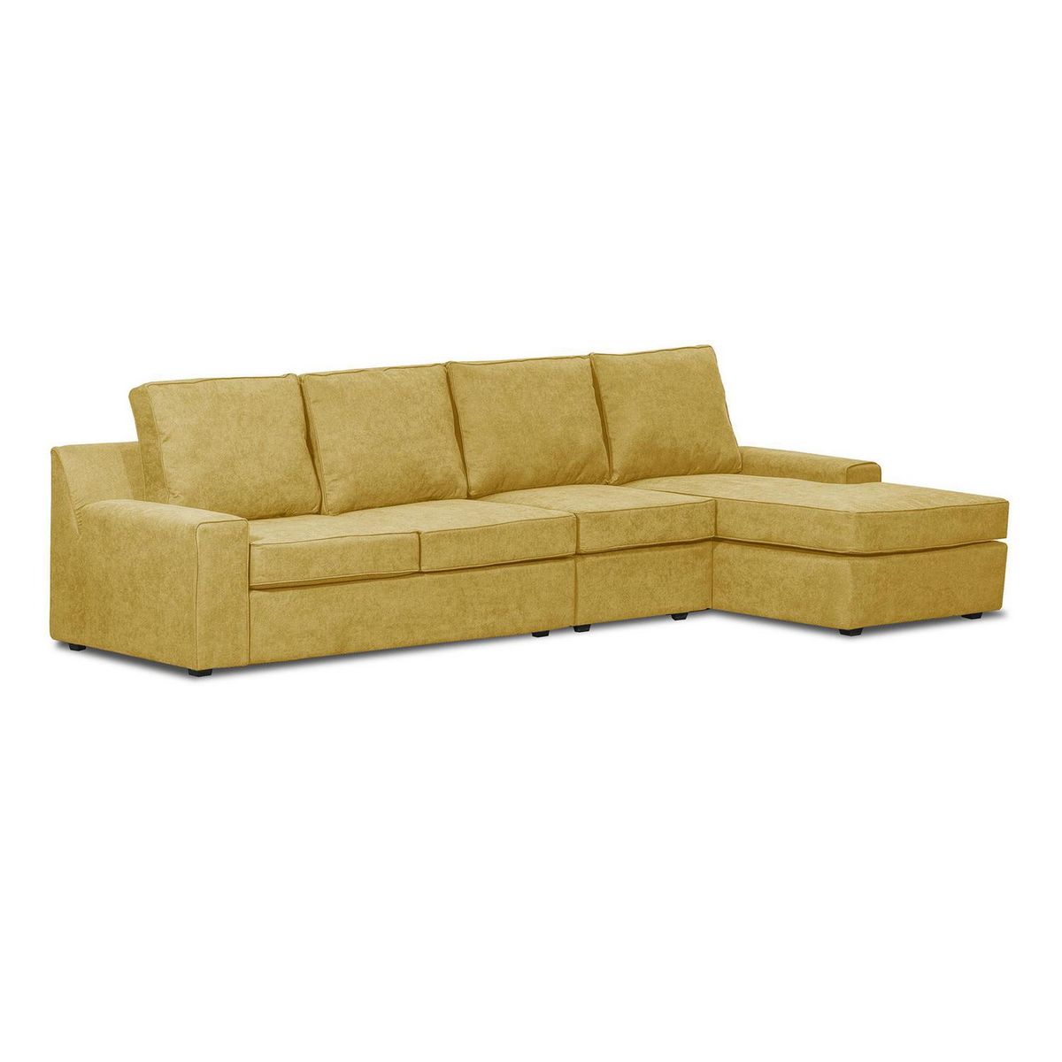 INTERMUEBLES - Sofá Seccional 5 cuerpos BURANO 341x93x160 cm Mostaza