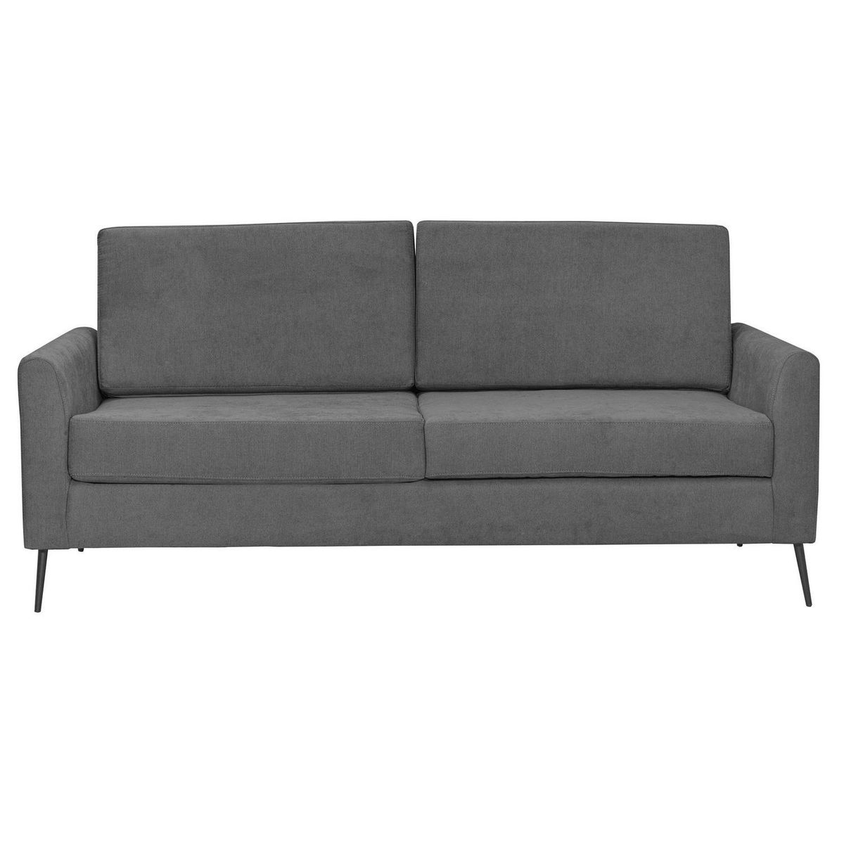 INTERMUEBLES - Sofá 2 cuerpos WASHINGTON 190x85x88 cm Gris oscuro