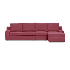 INNOVAMUEBLES - Sofá Seccional 5 cuerpos BURANO 341x93x160 cm Burdeo