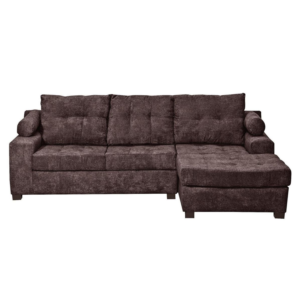 INTERMUEBLES - Sofá Seccional 3 cuerpos LE MANS 260x95x160 cm Chocolate