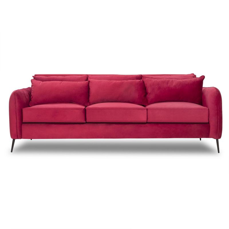 INNOVAMUEBLES - Sofá 3 cuerpos ITALIA 223x85x93 cm Burdeo