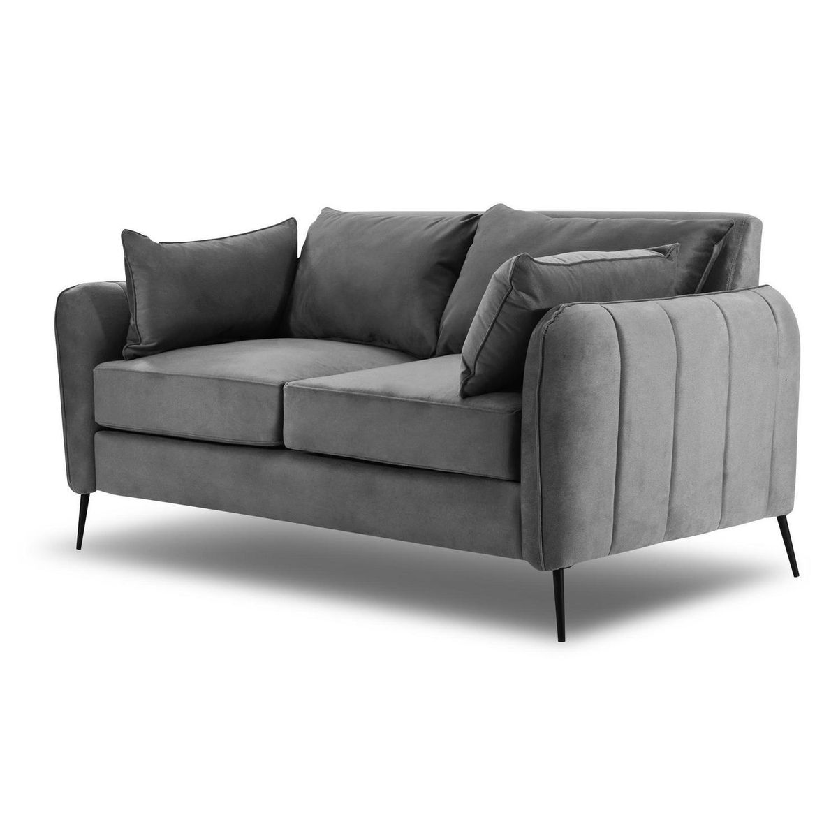 INTERMUEBLES - Sofá 2 cuerpos ITALIA 162x85x93 cm Gris