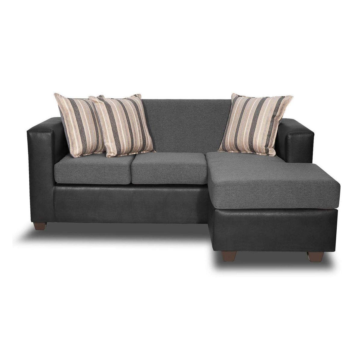 INTERMUEBLES - Sofá Seccional 4 cuerpos INVICTUS 186x87x140 cm Gris