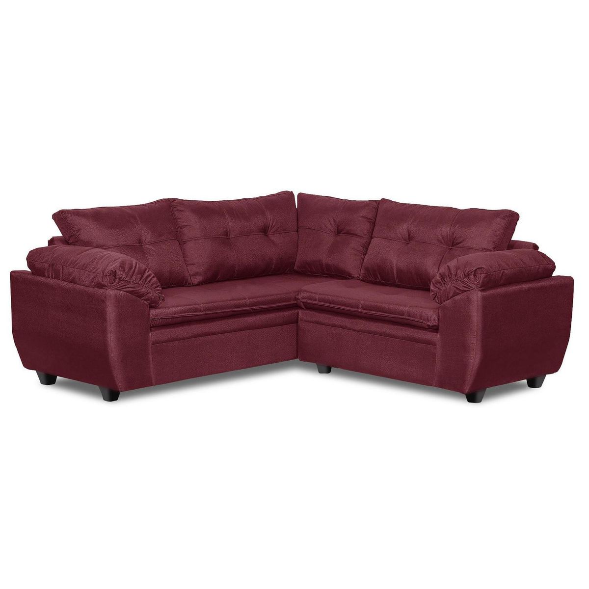 INTERMUEBLES - Sofá Seccional 5 cuerpos LIVERPOOL 204x74x194 cm Burdeo