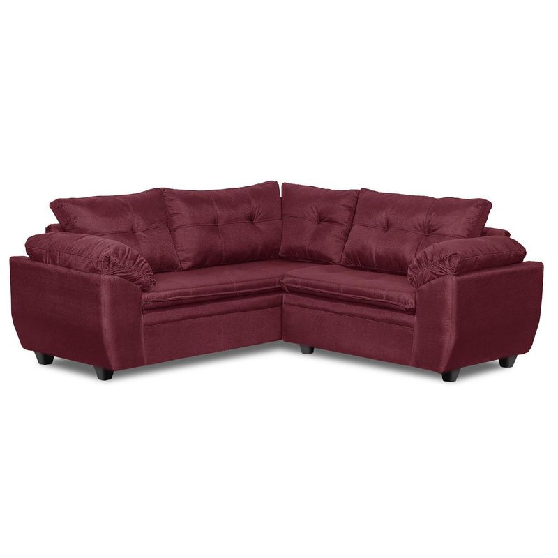 INNOVAMUEBLES - Sofá Seccional 5 cuerpos LIVERPOOL 204x74x194 cm Burdeo