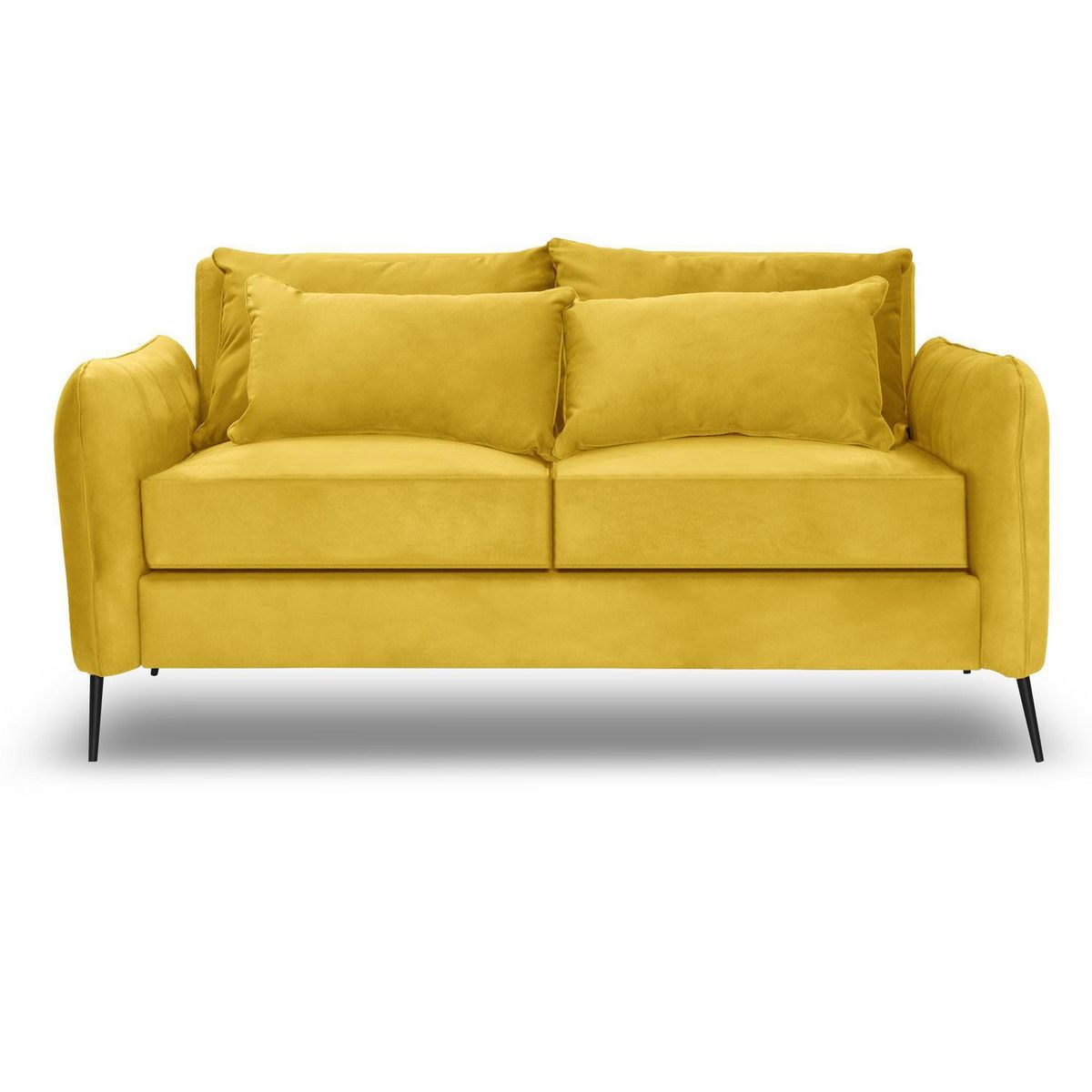 INTERMUEBLES - Sofá 2 cuerpos ITALIA 162x85x93 cm Amarillo