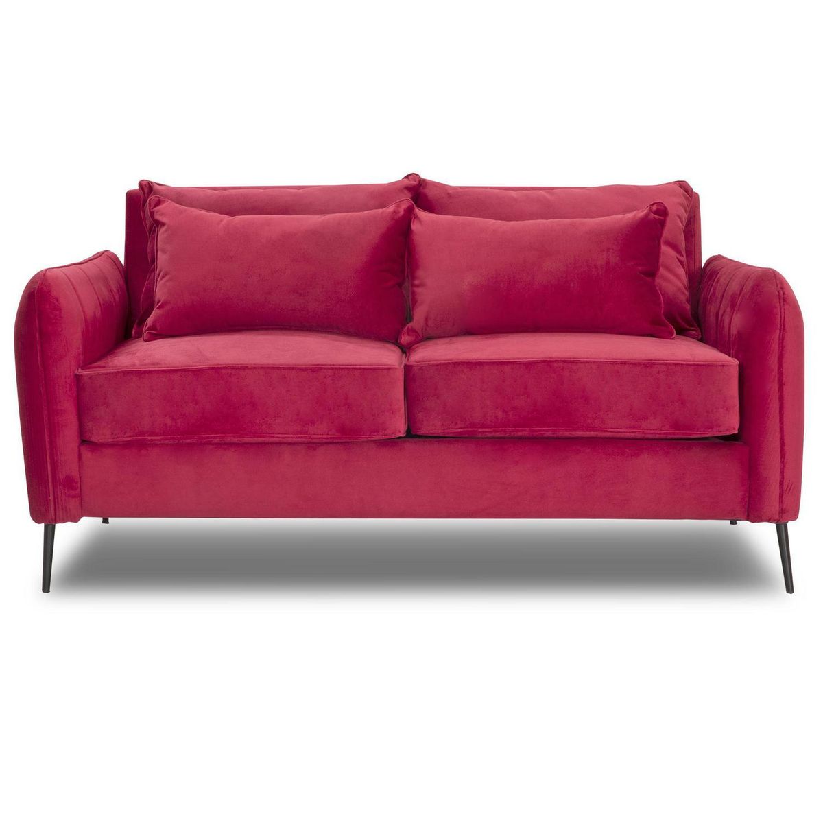 INTERMUEBLES - Sofá 2 cuerpos ITALIA 192x85x93 cm Rojo