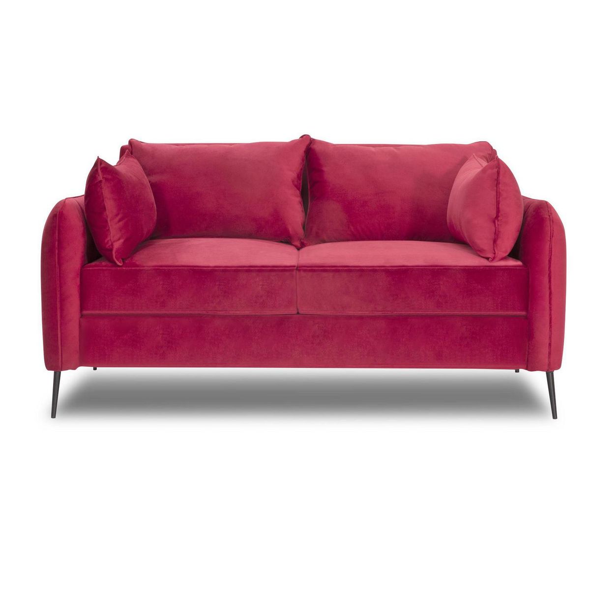 INTERMUEBLES - Sofá 2 cuerpos ITALIA 192x85x93 cm Rojo