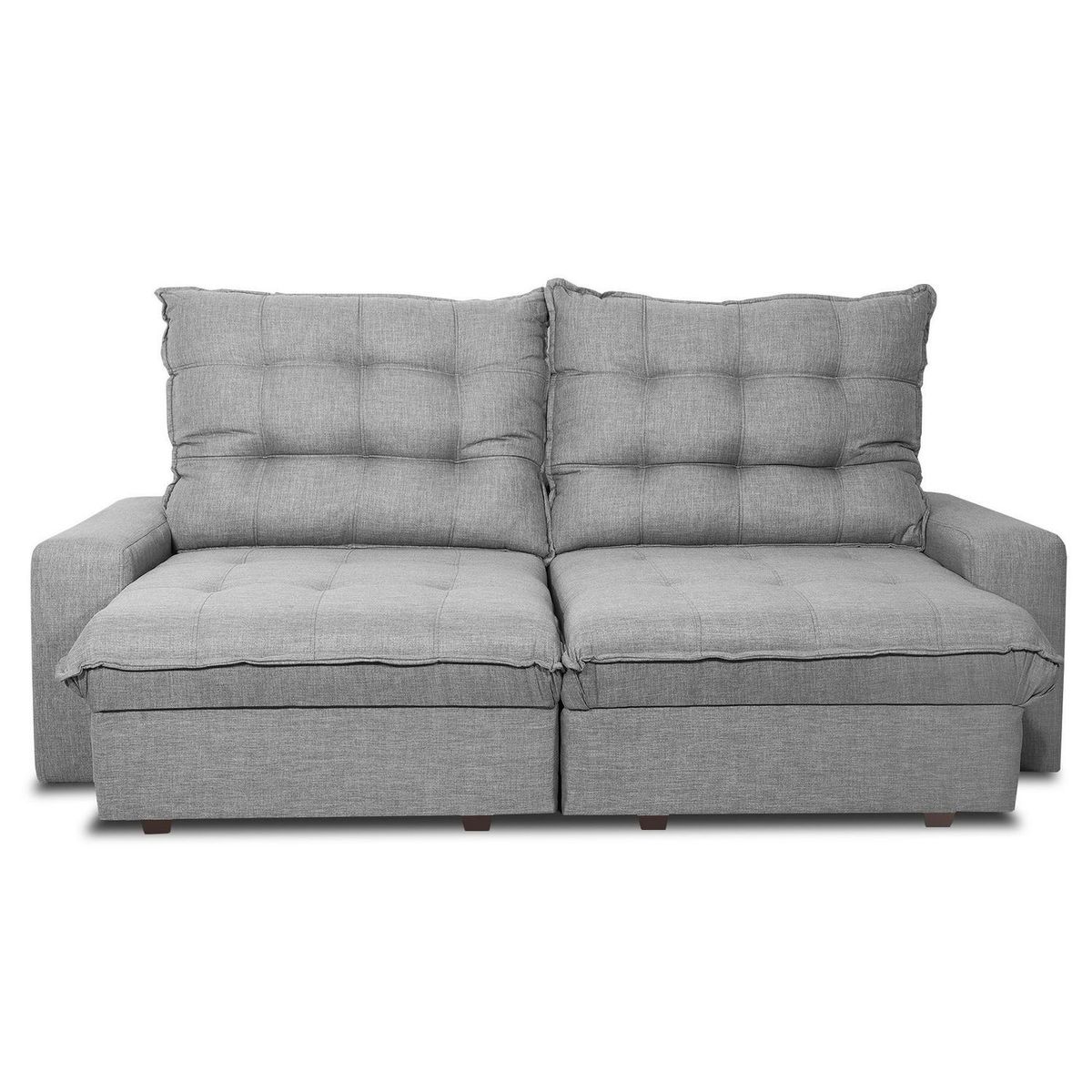 INTERMUEBLES - Sofá 2 cuerpos MAGESTIC 250x105x121 cm Gris claro