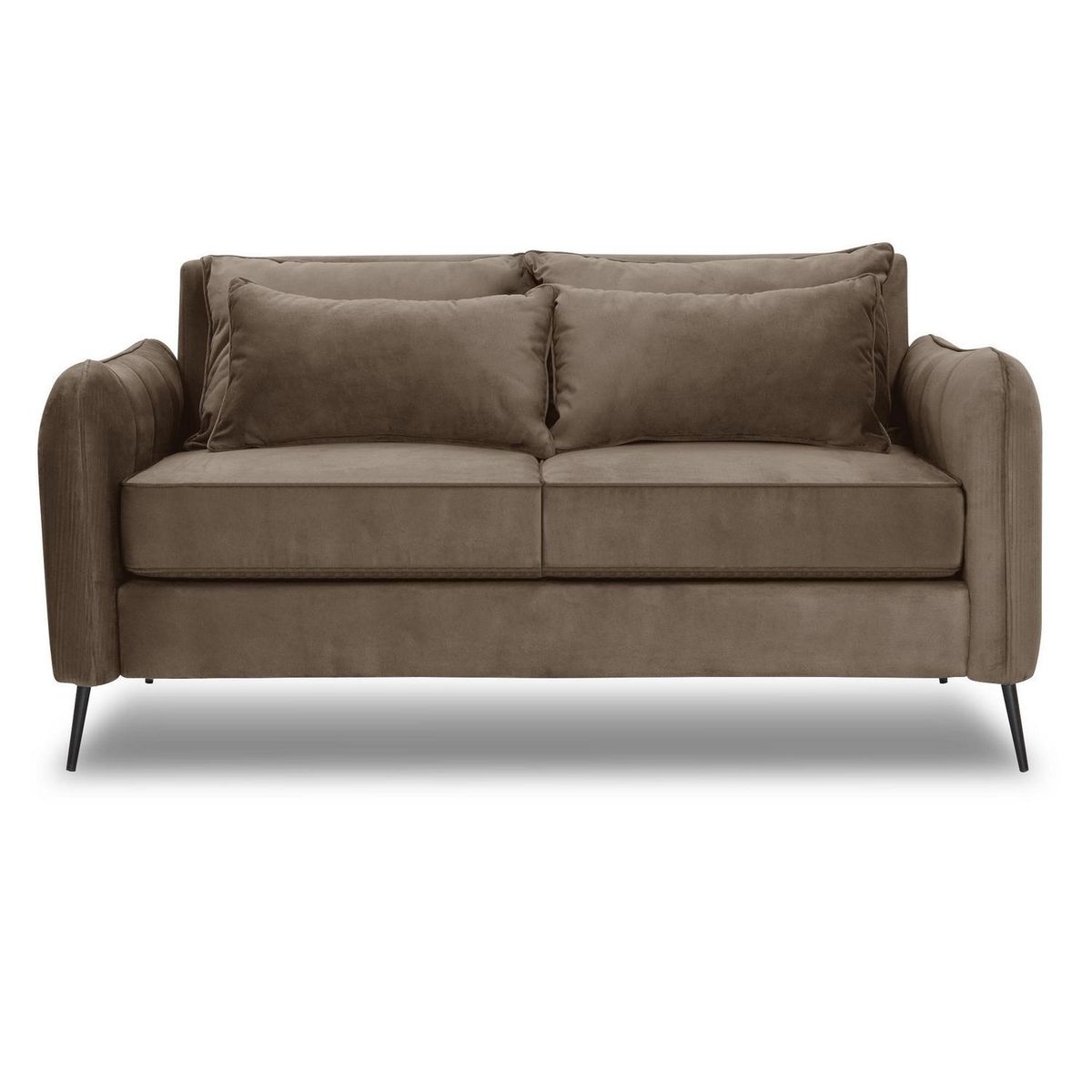 INTERMUEBLES - Sofá 2 cuerpos ITALIA 162x85x93 cm Chocolate