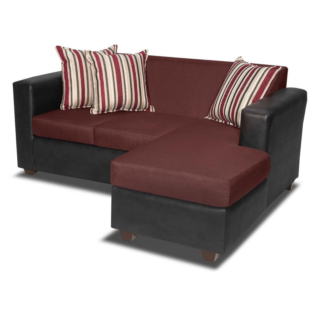 INTERMUEBLES - Sofá Seccional 4 cuerpos INVICTUS 186x87x140 cm Burdeo