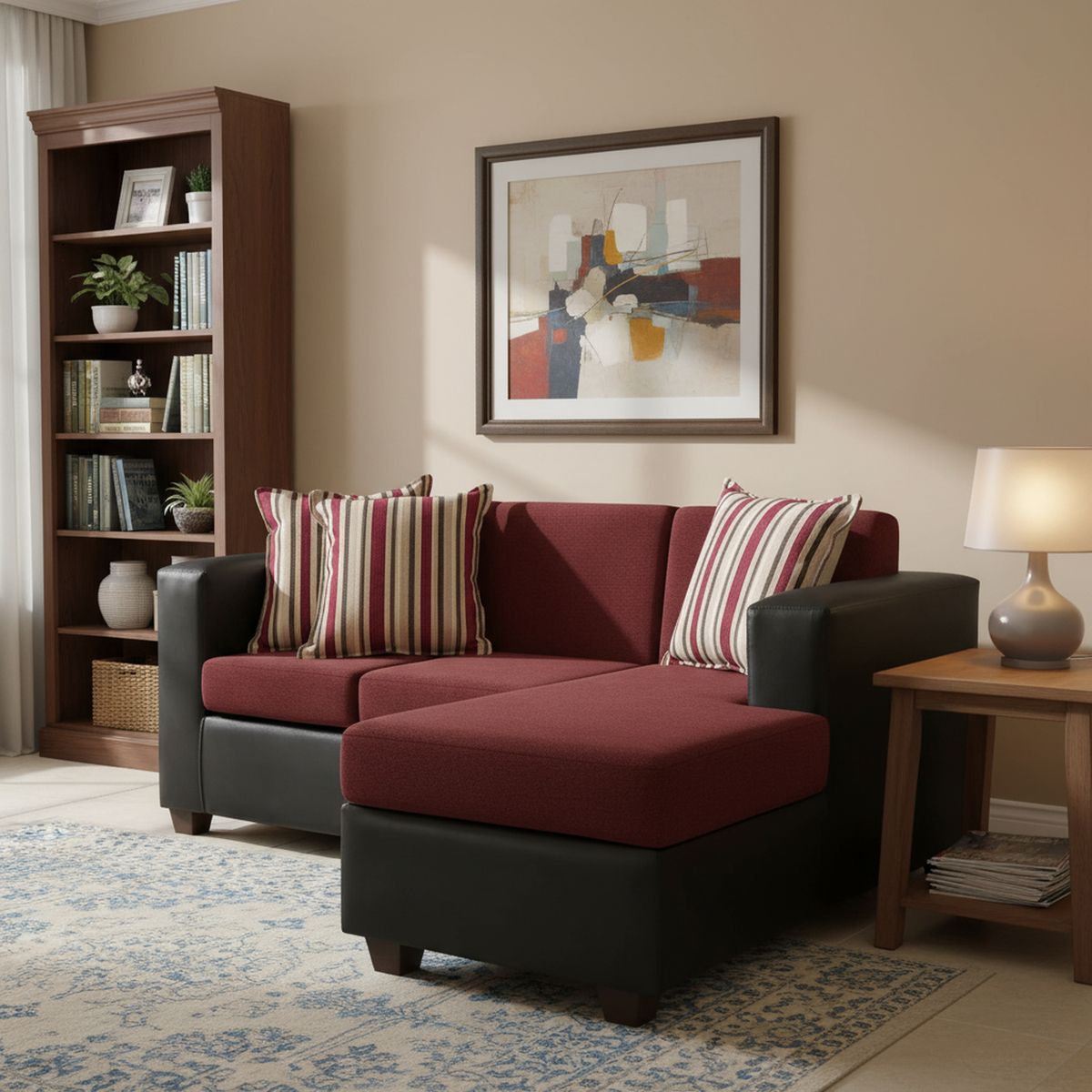 INTERMUEBLES - Sofá Seccional 4 cuerpos INVICTUS 186x87x140 cm Rojo