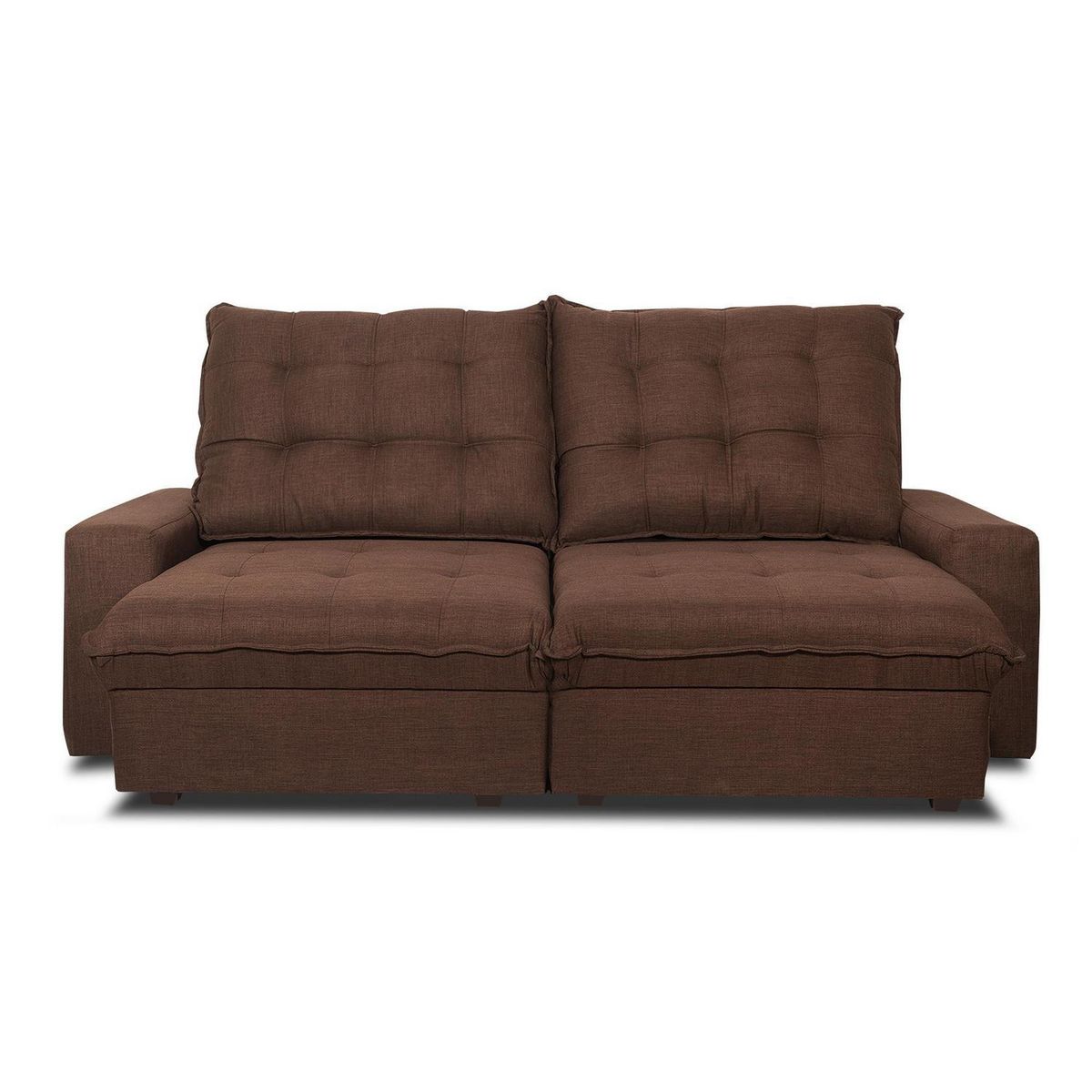 INTERMUEBLES - Sofá 2 cuerpos MAGESTIC 250x105x121 cm Chocolate