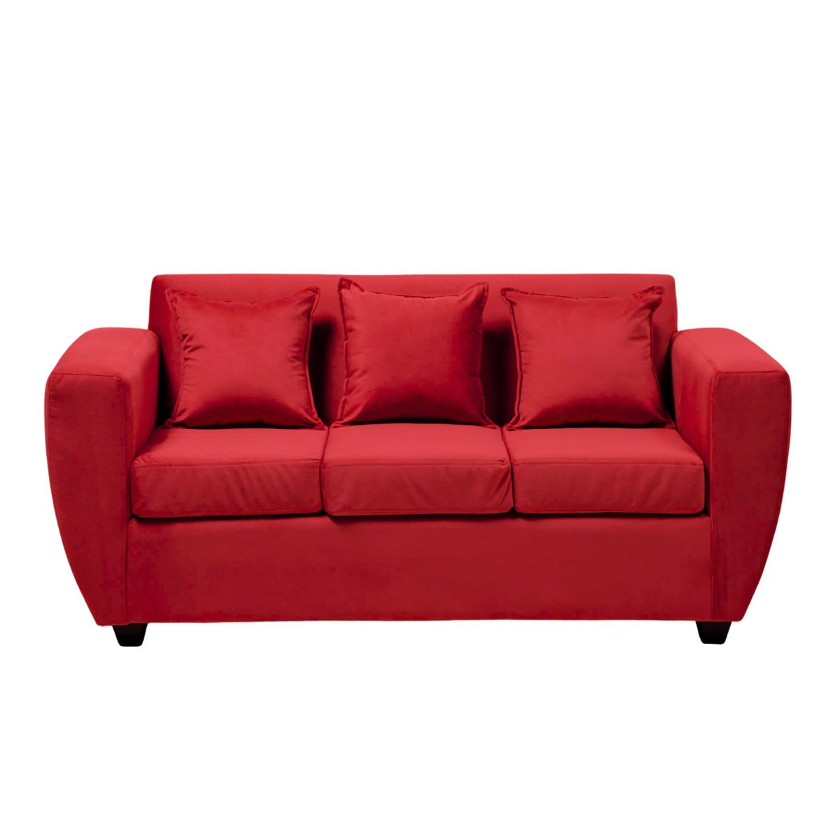 INTERMUEBLES - Sofá 3 cuerpos CHICAGO 180x85x75 cm Burdeo