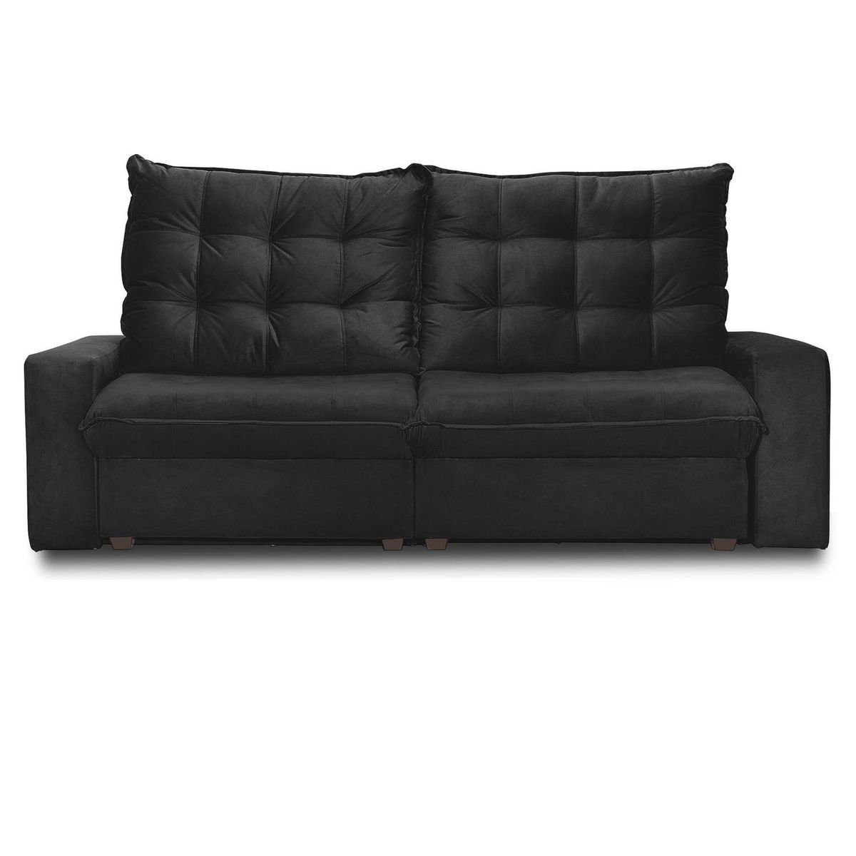 INTERMUEBLES - Sofá 2 cuerpos MAGESTIC 250x105x121 cm Negro