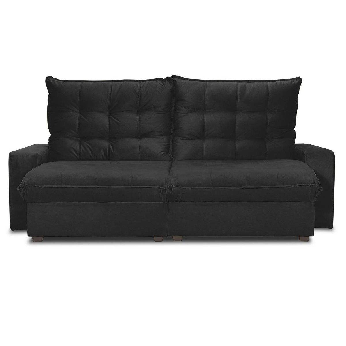 INTERMUEBLES - Sofá 2 cuerpos MAGESTIC 250x105x121 cm Negro