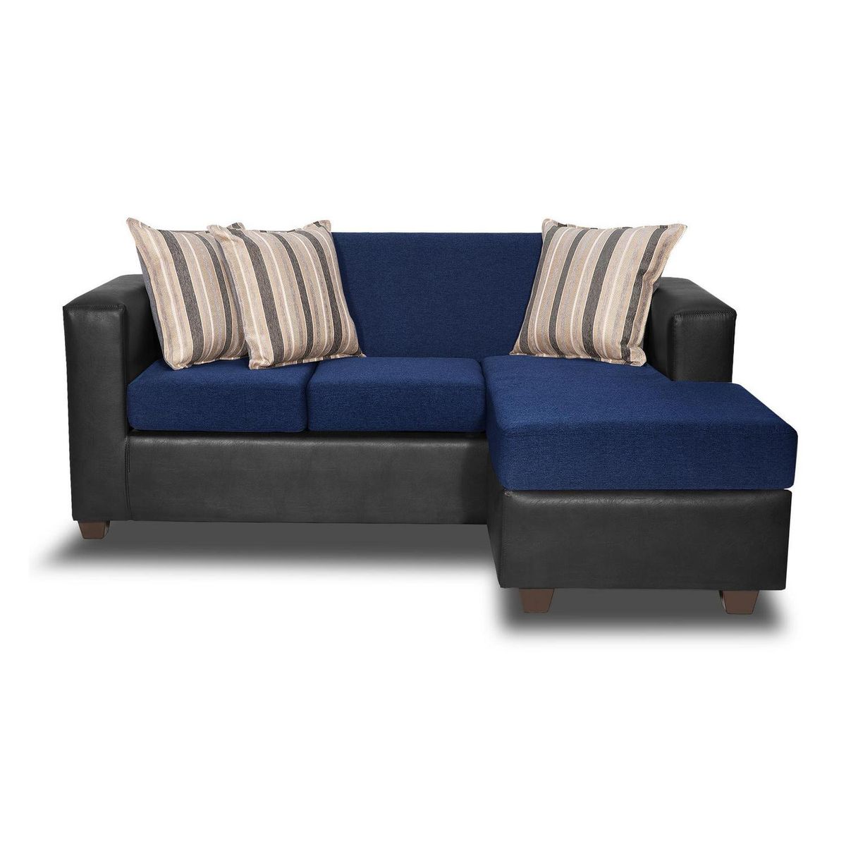 INTERMUEBLES - Sofá Seccional 4 cuerpos INVICTUS 186x87x140 cm Azul