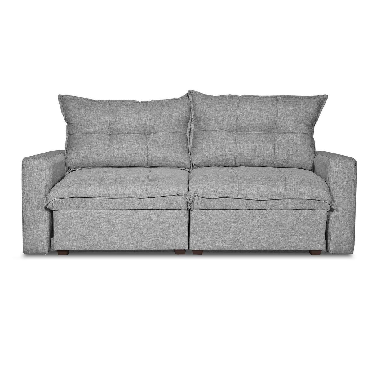 INTERMUEBLES - Sofá 2 cuerpos MAGESTIC 203x100x114 cm Gris claro