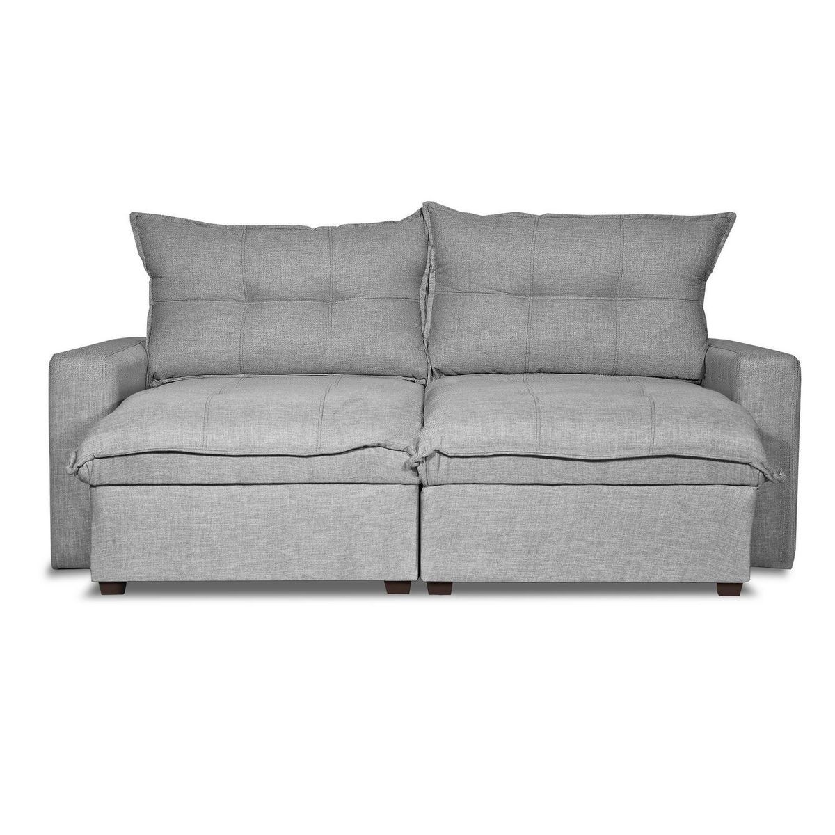 INTERMUEBLES - Sofá 2 cuerpos MAGESTIC 203x100x114 cm Gris claro