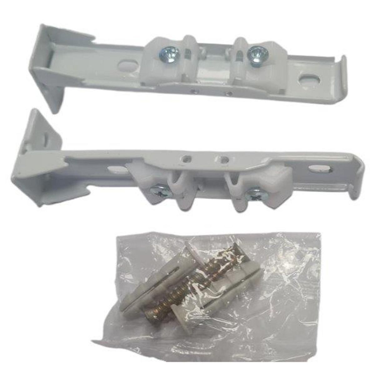 METALHSA - Soporte doble blanco 13 cm 2 unidades