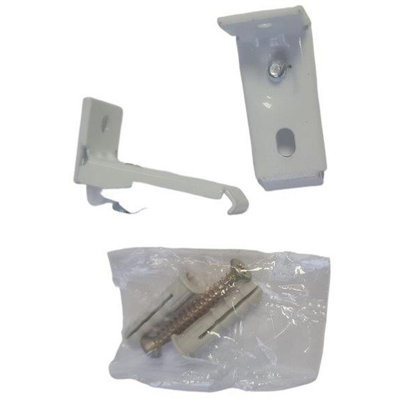 METALHSA - Soporte simple blanco 5,5 cm 2 unidades