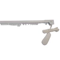 Riel cortina aluminio blanco 2 m