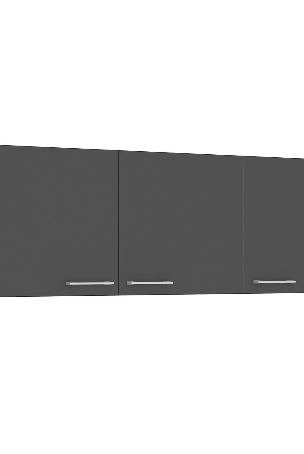 VEKKAHOME - Mueble Aéreo Opie Grafito 140x45x29 cm
