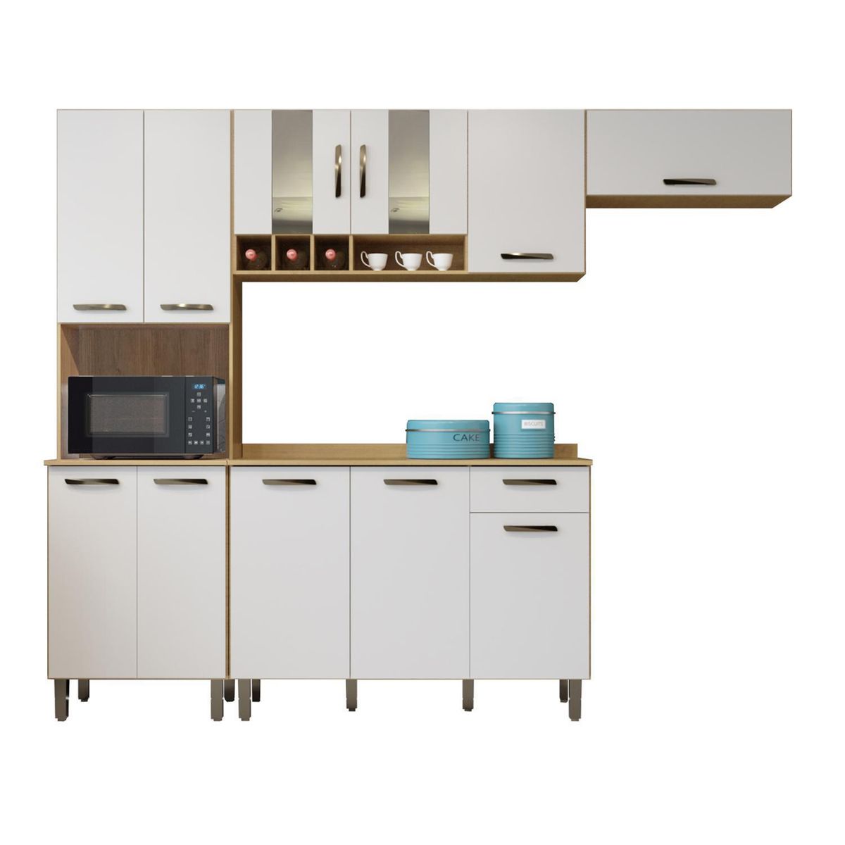 VEKKAHOME - Kit mueble de cocina Zafira 206 cm