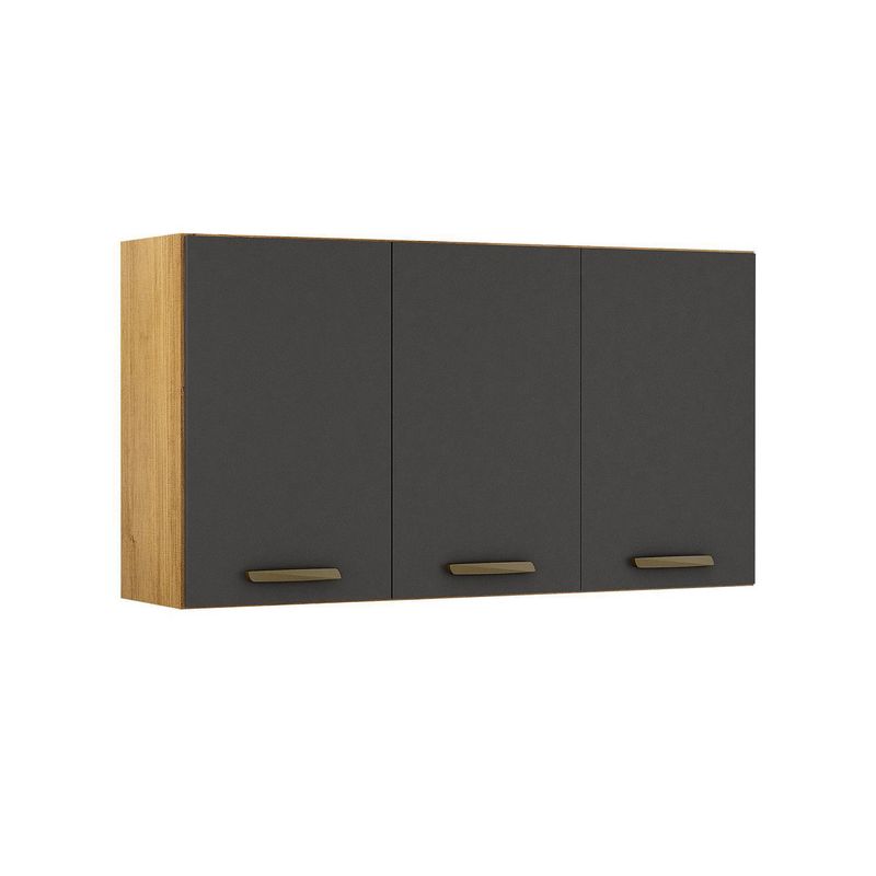 VEKKAHOME - Mueble de Cocina Aéreo Sao Luis Gris 120x65x30 cm