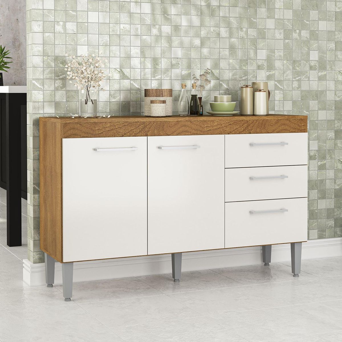 VEKKAHOME - Mueble Base New Opie 120 ,8x77,5x37 cm