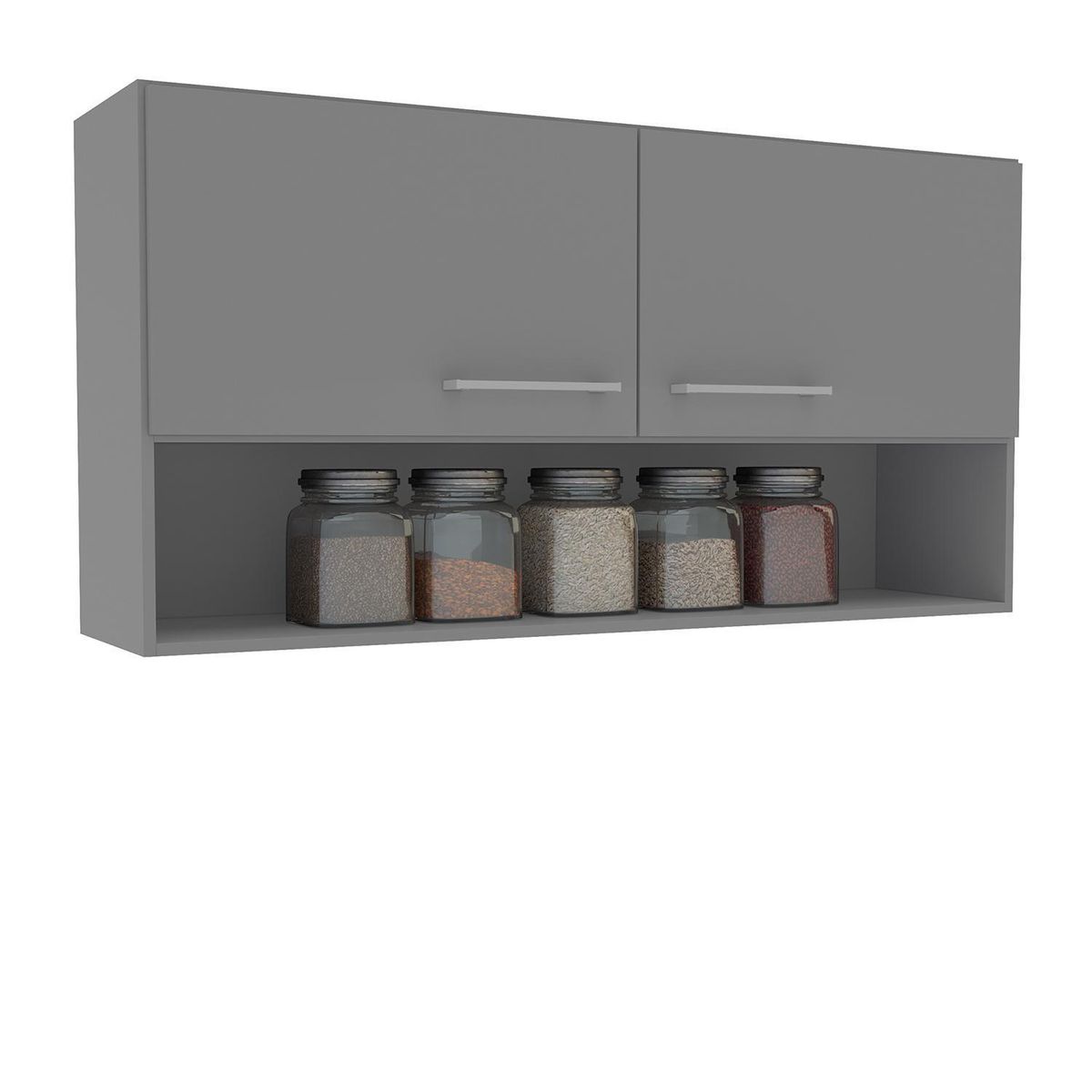 VEKKAHOME - Mueble Aéreo New Evandro 105x53,5x25 cm Grafito