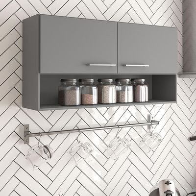 Imagen 2 del producto Mueble Aéreo New Evandro 105x53,5x25 cm Grafito